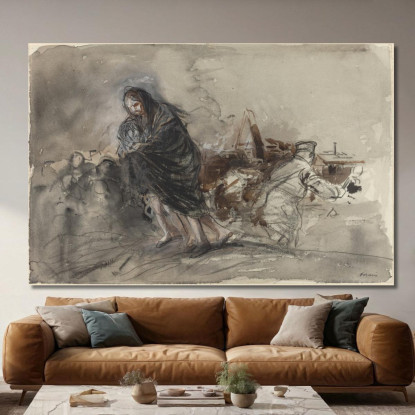 Dopo Douai Jean-Louis Forain jfr3 quadro stampato su tela