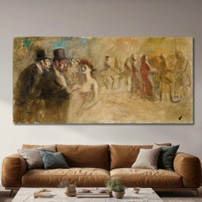 Dopo Il Ballo Jean-Louis Forain jfr4 quadro stampato su tela
