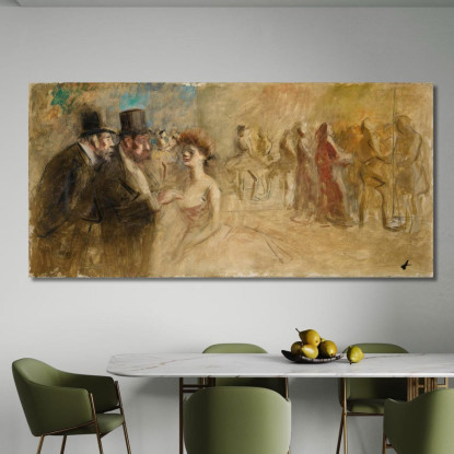 Dopo Il Ballo Jean-Louis Forain jfr4 quadro stampato su tela