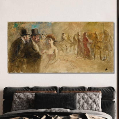 Dopo Il Ballo Jean-Louis Forain jfr4 quadro stampato su tela