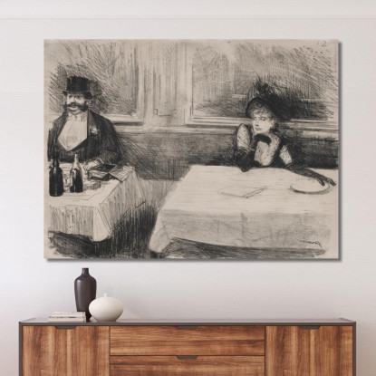 Al Ristorante Jean-Louis Forain jfr5 quadro stampato su tela