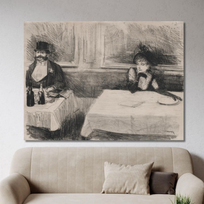 Al Ristorante Jean-Louis Forain jfr5 quadro stampato su tela