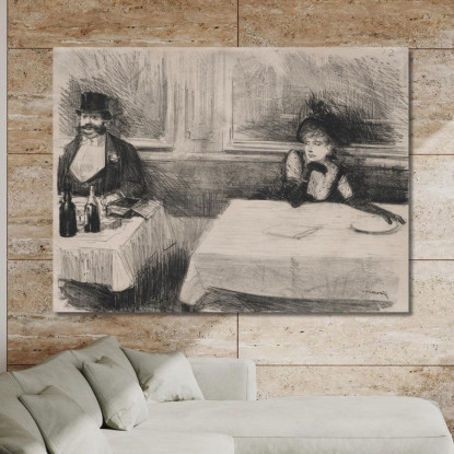 Al Ristorante Jean-Louis Forain jfr5 quadro stampato su tela