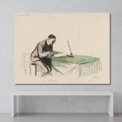 A Versailles Luglio 1919 Jean-Louis Forain jfr6 quadro stampato su tela