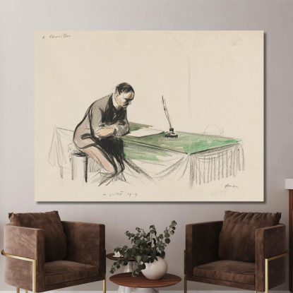 A Versailles Luglio 1919 Jean-Louis Forain jfr6 quadro stampato su tela