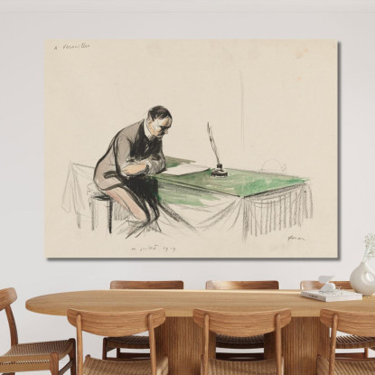 A Versailles Luglio 1919 Jean-Louis Forain jfr6 quadro stampato su tela