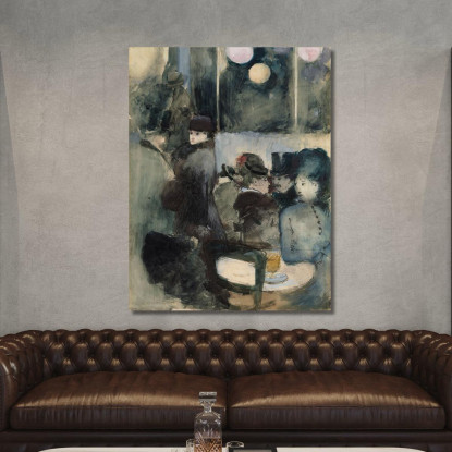 Al Caffè 2 Jean-Louis Forain jfr7 quadro stampato su tela