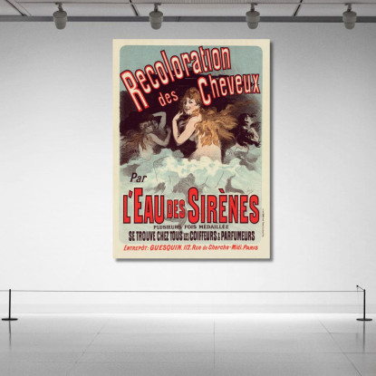 Acqua Della Sirena Jules Chéret jch31 quadro stampato su tela