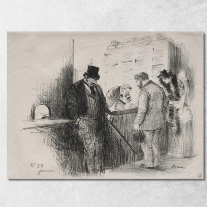 Dal Cancelliere Jean-Louis Forain jfr14 quadro stampato su tela