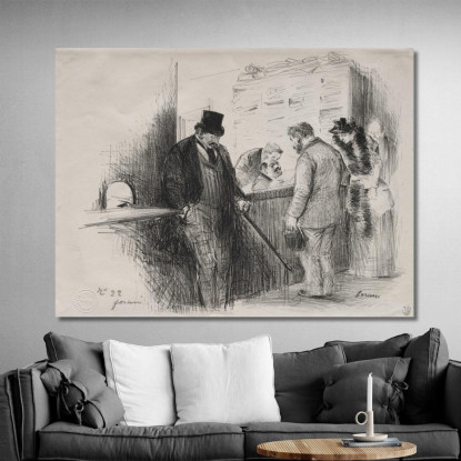 Dal Cancelliere Jean-Louis Forain jfr14 quadro stampato su tela