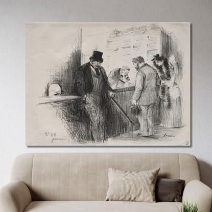 Dal Cancelliere Jean-Louis Forain jfr14 quadro stampato su tela