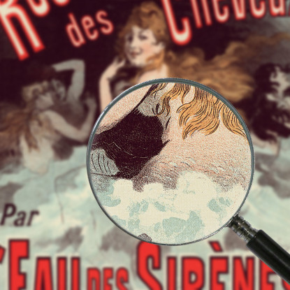 Acqua Della Sirena Jules Chéret jch31 quadro stampato su tela