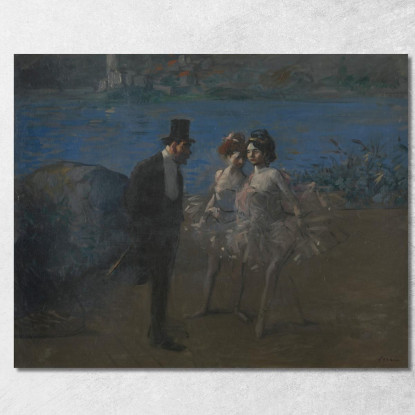 Ballerini Jean-Louis Forain jfr18 quadro stampato su tela