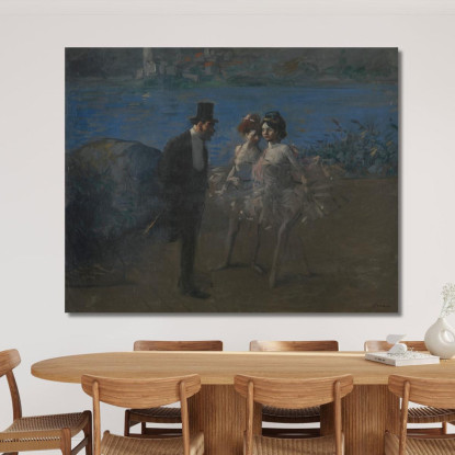 Ballerini Jean-Louis Forain jfr18 quadro stampato su tela