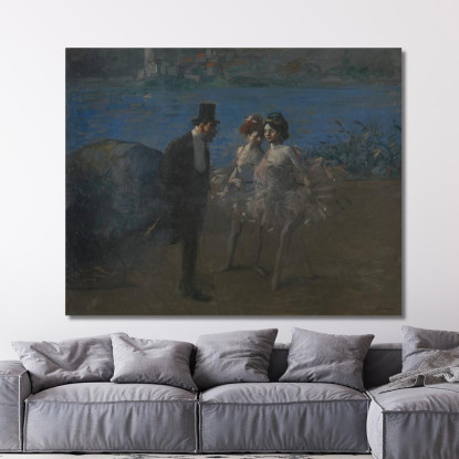 Ballerini Jean-Louis Forain jfr18 quadro stampato su tela