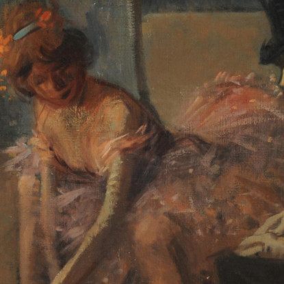 Ballerina E Ammiratore Dietro La Scena Jean-Louis Forain jfr21 quadro stampato su tela
