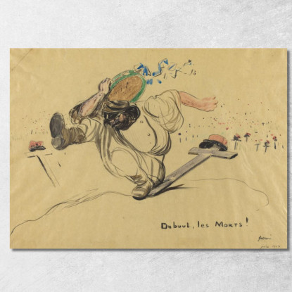 In Piedi I Morti! Jean-Louis Forain jfr22 quadro stampato su tela