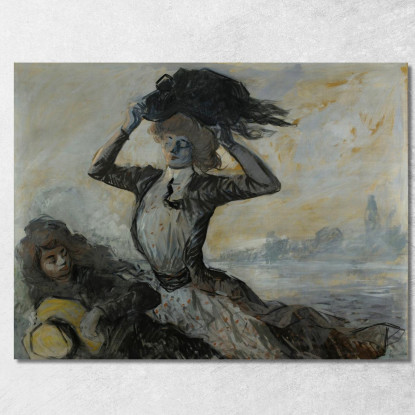 Partenza Il Colpo Di Vento Jean-Louis Forain jfr23 quadro stampato su tela