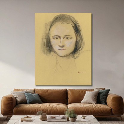 Testa Di Donna Jean-Louis Forain jfr28 quadro stampato su tela