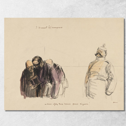 Se Avessero Vinto... Hai Due Ore Per Firmare Jean-Louis Forain jfr29 quadro stampato su tela