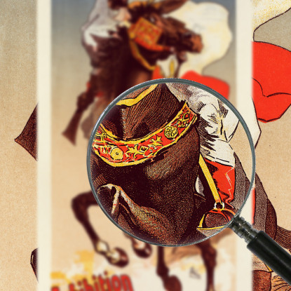 Mostra Degli Arabi Del Sahara Jules Chéret jch33 quadro stampato su tela