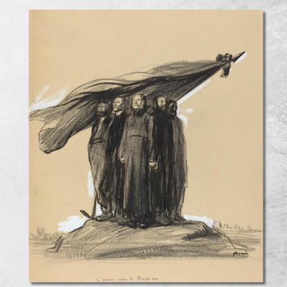 L'Unione Sotto La Bandiera Jean-Louis Forain jfr37 quadro stampato su tela