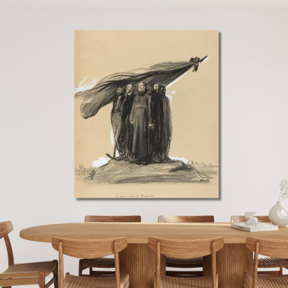 L'Unione Sotto La Bandiera Jean-Louis Forain jfr37 quadro stampato su tela