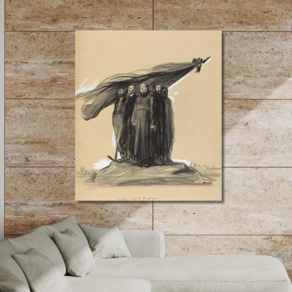 L'Unione Sotto La Bandiera Jean-Louis Forain jfr37 quadro stampato su tela