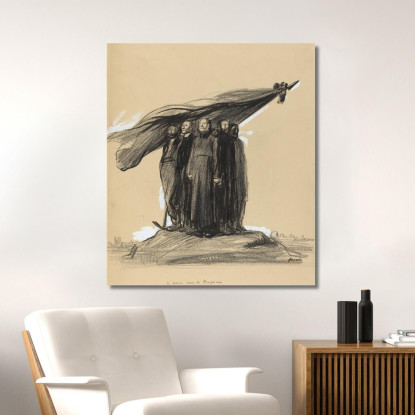 L'Unione Sotto La Bandiera Jean-Louis Forain jfr37 quadro stampato su tela