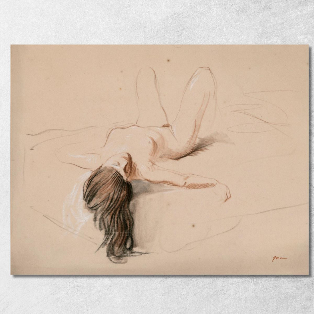 Nuda A Letto Jean-Louis Forain jfr38 quadro stampato su tela