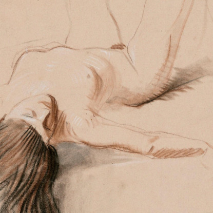 Nuda A Letto Jean-Louis Forain jfr38 quadro stampato su tela