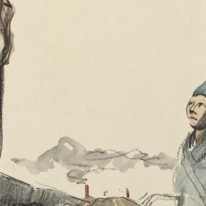 Poilu E Prigioniero Jean-Louis Forain jfr39 quadro stampato su tela