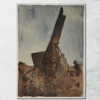 Installazione Di Un Osservatorio Da Parte Dei Camuffatori Jean-Louis Forain jfr43 quadro stampato su tela