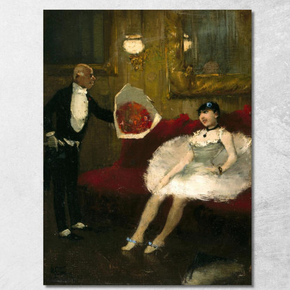 L'Ammiratore Jean-Louis Forain jfr47 quadro stampato su tela