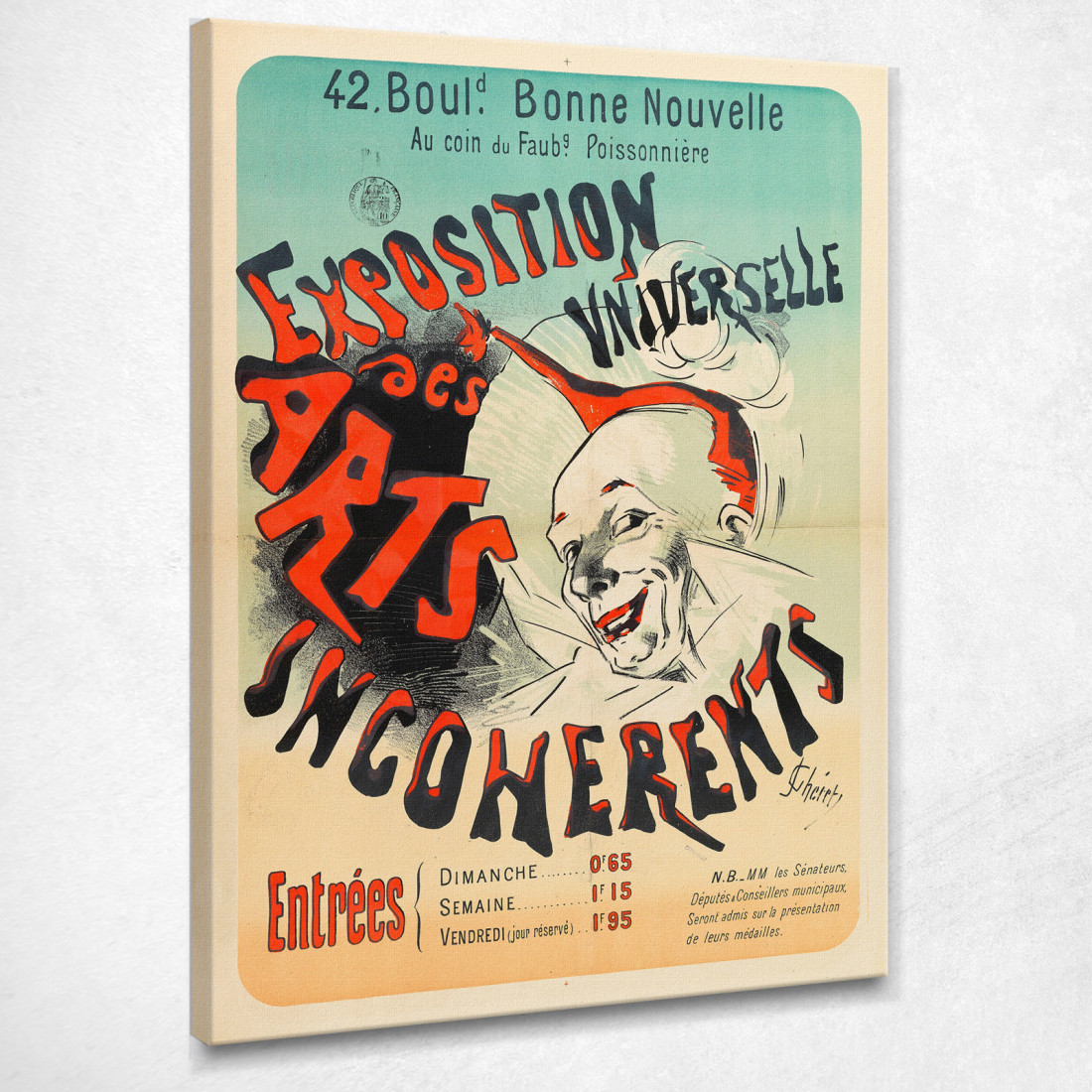 Esposizione Universale Delle Arti Incoerenti Jules Chéret jch36 quadro stampato su tela