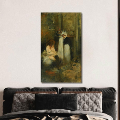 La Guardarobiera Jean-Louis Forain jfr50 quadro stampato su tela