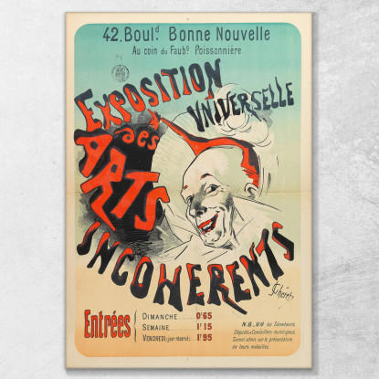 Esposizione Universale Delle Arti Incoerenti Jules Chéret jch36 quadro stampato su tela