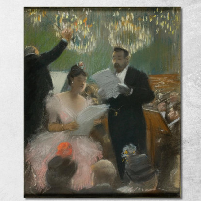 L'Orchestra Jean-Louis Forain jfr52 quadro stampato su tela