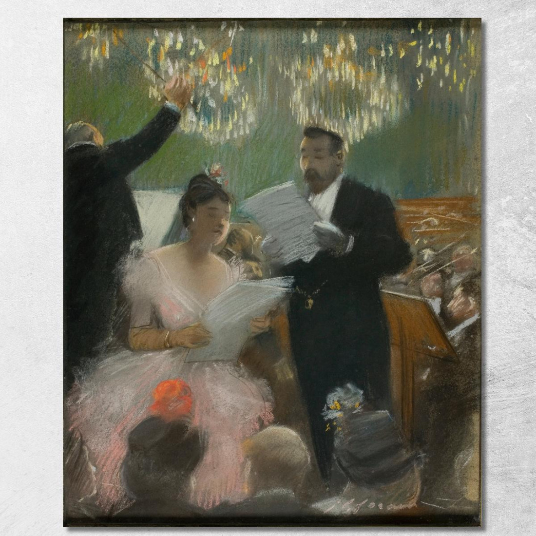 L'Orchestra Jean-Louis Forain jfr52 quadro stampato su tela