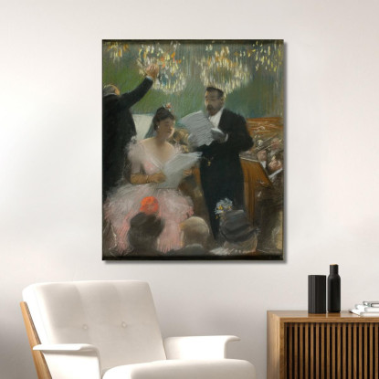 L'Orchestra Jean-Louis Forain jfr52 quadro stampato su tela