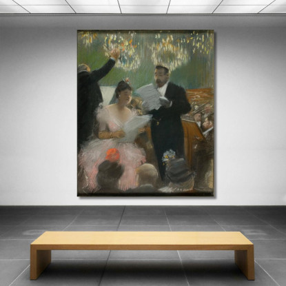 L'Orchestra Jean-Louis Forain jfr52 quadro stampato su tela