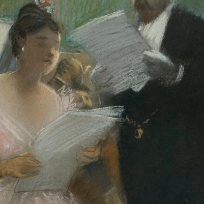 L'Orchestra Jean-Louis Forain jfr52 quadro stampato su tela