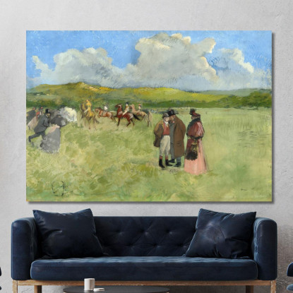 L'Ippodromo Jean-Louis Forain jfr55 quadro stampato su tela