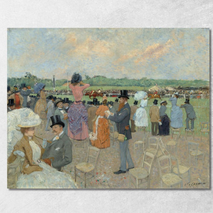 Le Corse A Longchamp Jean-Louis Forain jfr56 quadro stampato su tela
