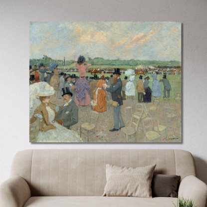 Le Corse A Longchamp Jean-Louis Forain jfr56 quadro stampato su tela