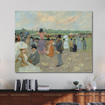 Le Corse A Longchamp Jean-Louis Forain jfr56 quadro stampato su tela