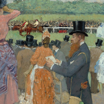 Le Corse A Longchamp Jean-Louis Forain jfr56 quadro stampato su tela