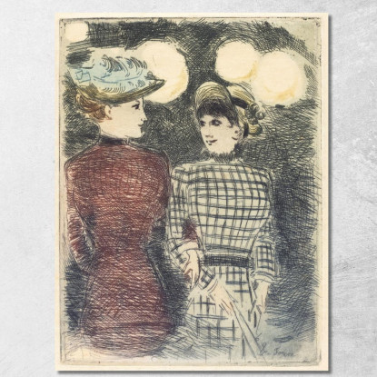 Al Bullier'S Jean-Louis Forain jfr62 quadro stampato su tela