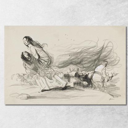 Stanno Bruciando Tutto... Devono Essere In Procinto Di Ritirarsi Jean-Louis Forain jfr65 quadro stampato su tela