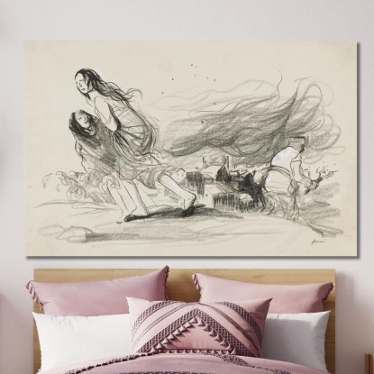 Stanno Bruciando Tutto... Devono Essere In Procinto Di Ritirarsi Jean-Louis Forain jfr65 quadro stampato su tela